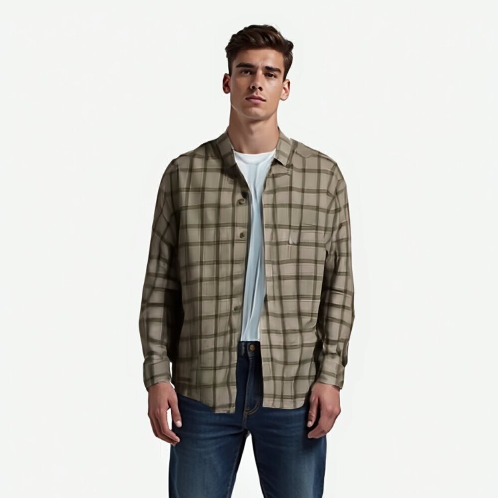 💕 Columbia Plaid Button-Down Shirt M